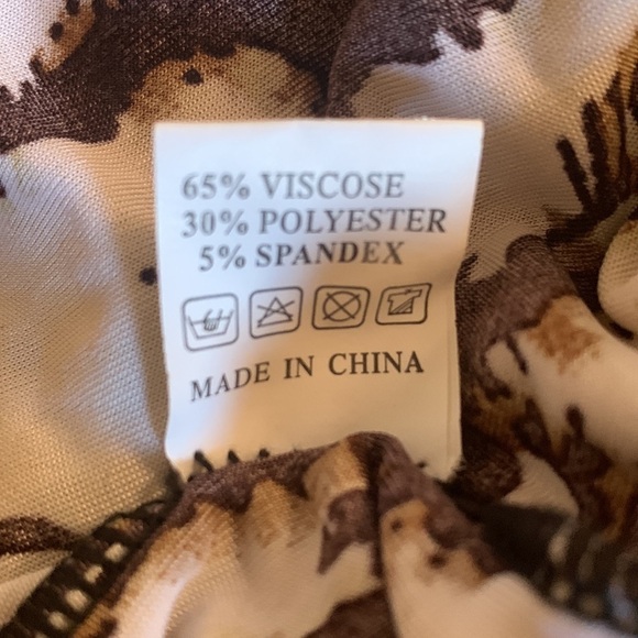 XJ Boost Women’s Cream & Dark Brown Sleeveless Lightweight Jumpsuit - Picture 7 of 10